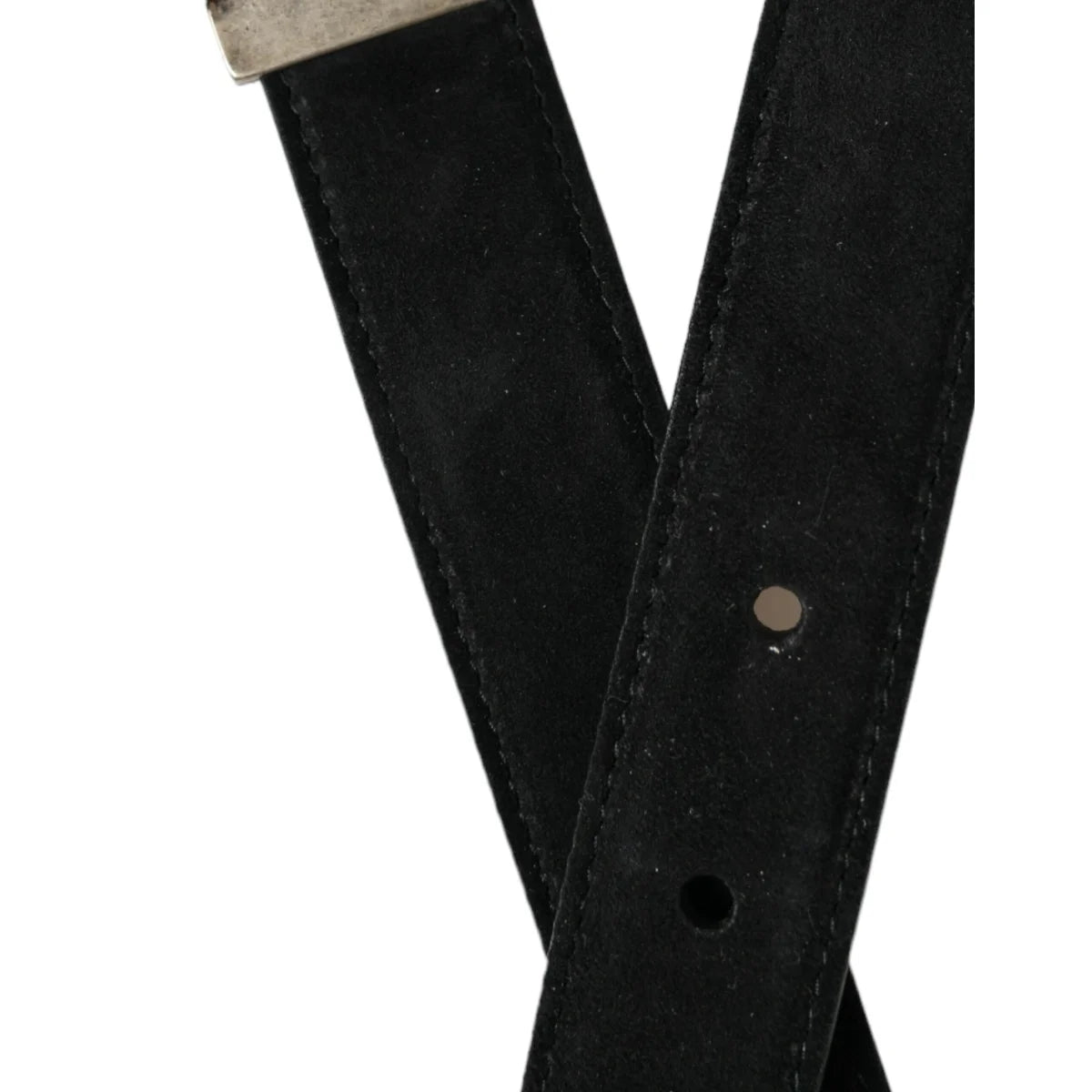 Dolce Gabbana Metal Buckle Belt in Luxurious Goat Leather &