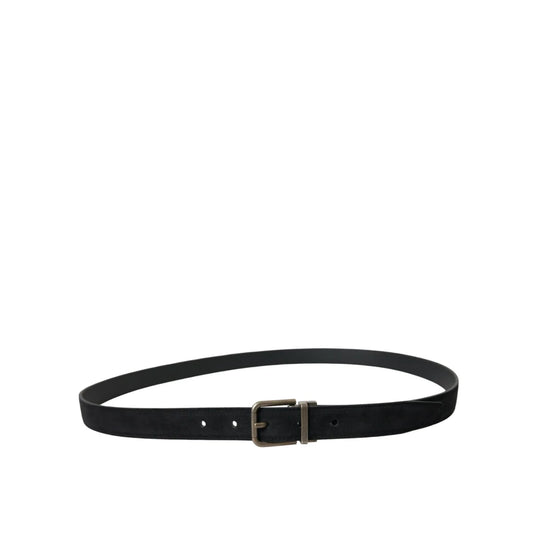 Dolce Gabbana Metal Buckle Belt in Luxurious Goat Leather &