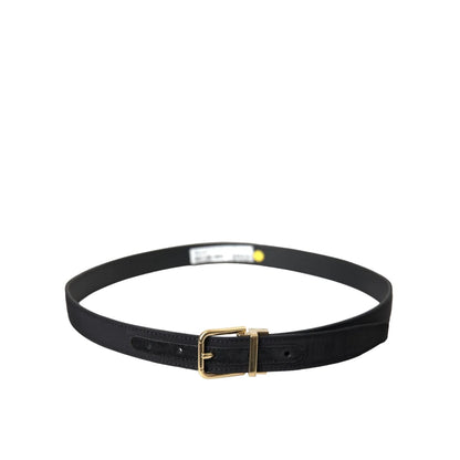 Dolce Gabbana Metal Buckle Belt in Luxurious Leather &