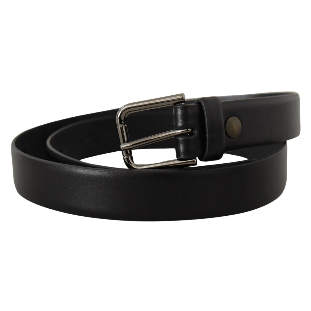 Dolce Gabbana Metal Buckle Leather Dress Belt Radiates Iconic Style &