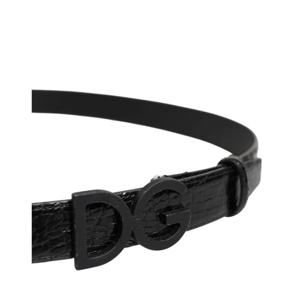 Dolce Gabbana Metal DG Buckle Belt Unleashed in Premium Leather &