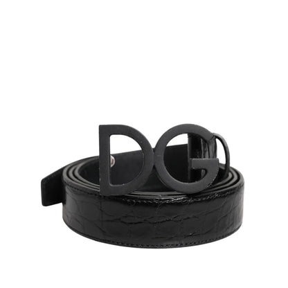 Dolce Gabbana Metal DG Buckle Belt Unleashed in Premium Leather &
