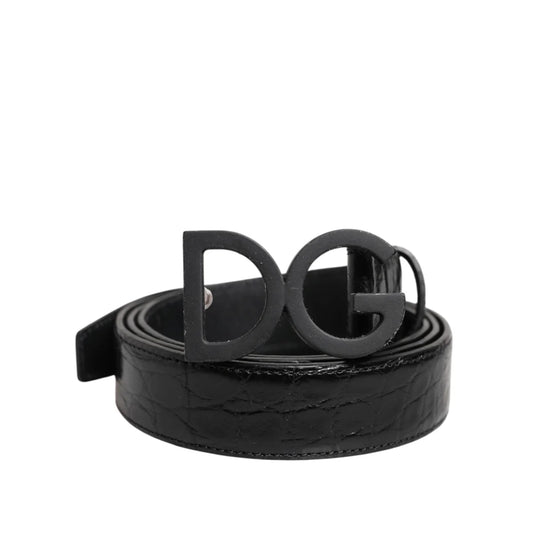 Dolce Gabbana Metal DG Buckle Belt Unleashed in Premium Leather &