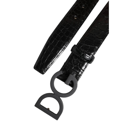 Dolce Gabbana Metal DG Buckle Belt Unleashed in Premium Leather &