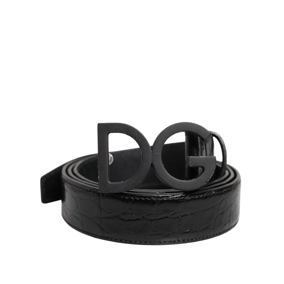 Dolce Gabbana Metal DG Buckle Belt Unleashed in Premium Leather &