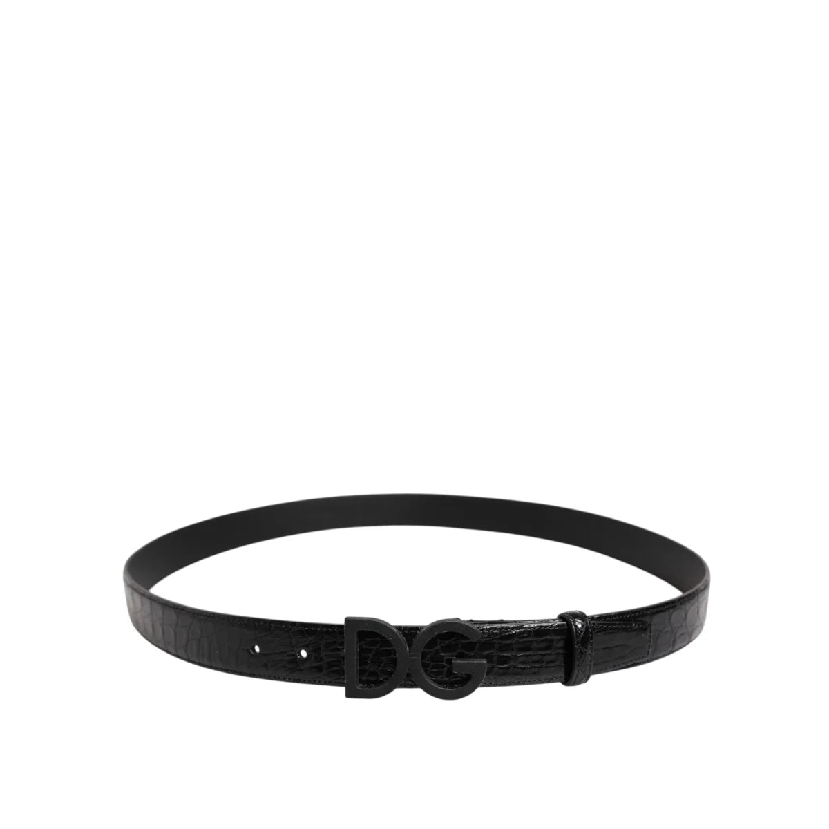 Dolce Gabbana Metal DG Buckle Belt Unleashed in Premium Leather &