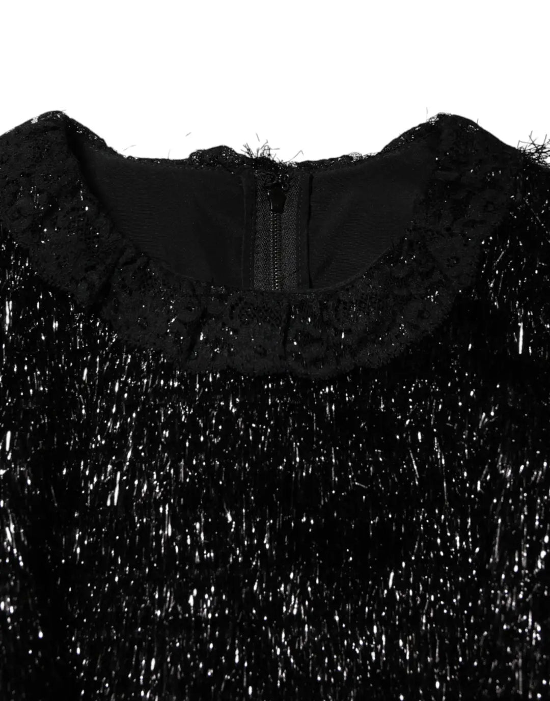 Dolce &amp; Gabbana Metallic Black Polyester A-line Midi Dress