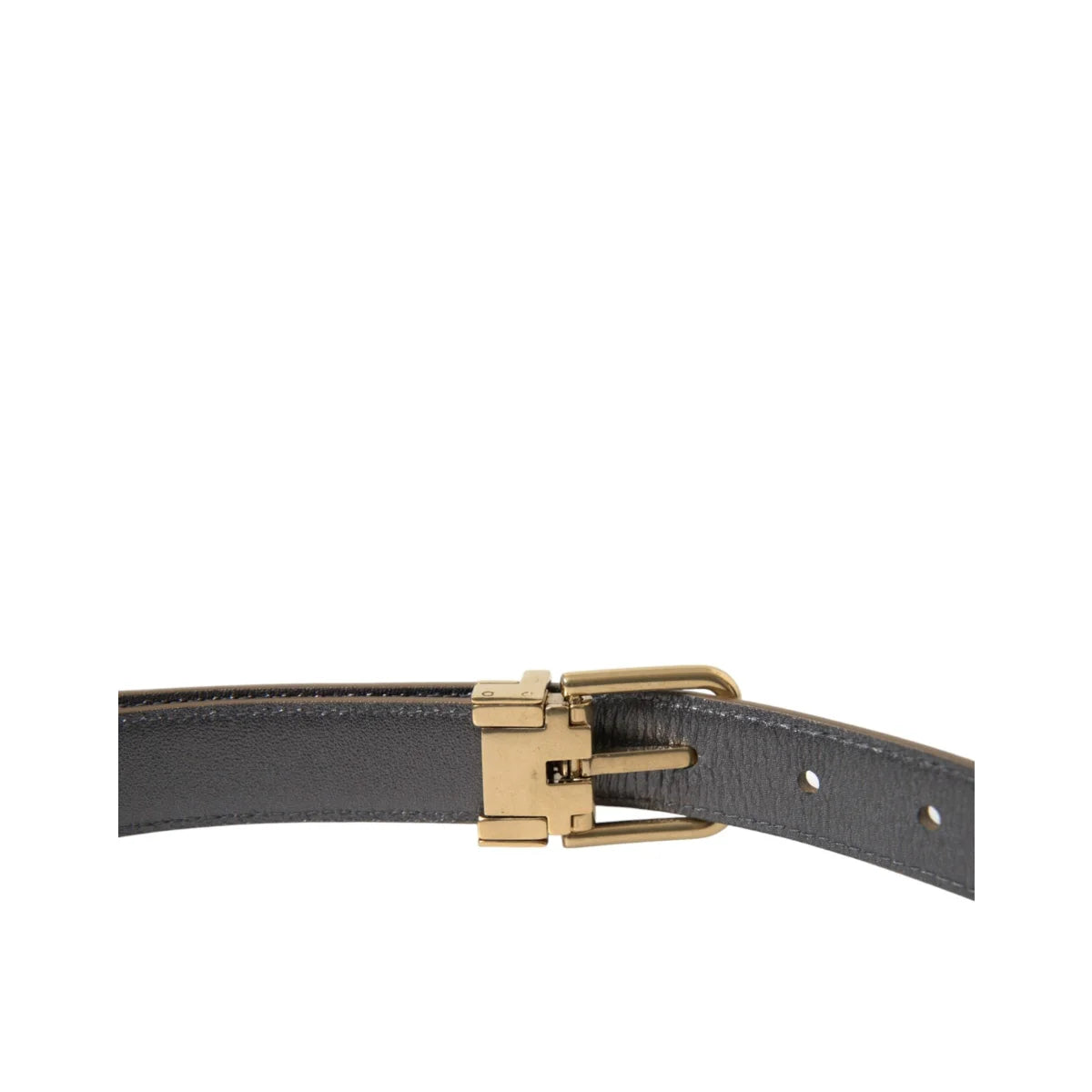 Dolce Gabbana Metallic Gold Belt With Iconic Buckle &