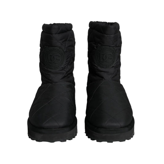 Dolce and Gabbana Mid Calf Padded Boots Luxury Style Redefined &