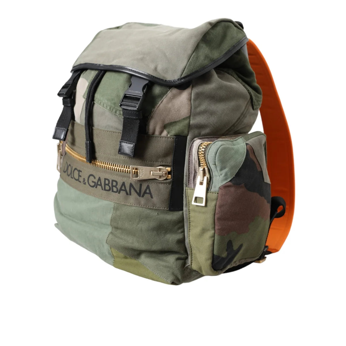 Dolce Gabbana Military Camouflage Drawstring Closure Backpack &