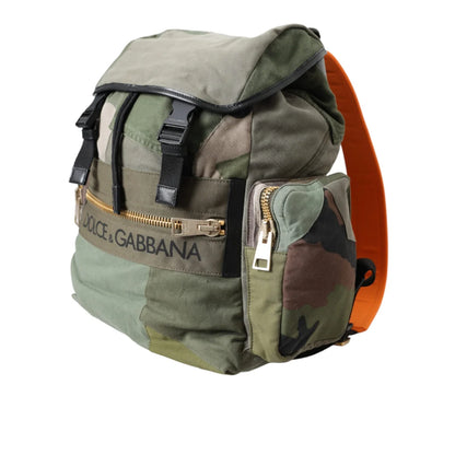 Dolce Gabbana Military Camouflage Drawstring Closure Backpack &