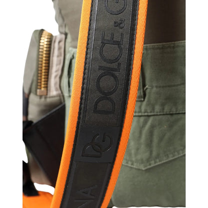 Dolce Gabbana Military Camouflage Drawstring Closure Backpack &
