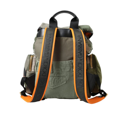 Dolce Gabbana Military Camouflage Drawstring Closure Backpack &