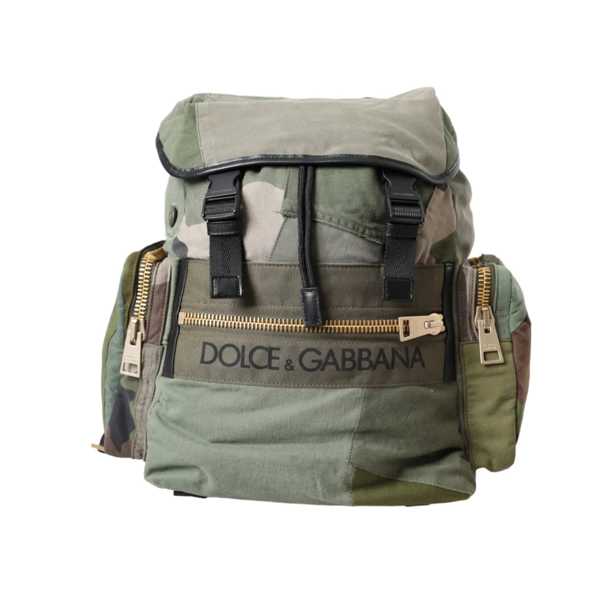 Dolce Gabbana Military Camouflage Drawstring Closure Backpack &