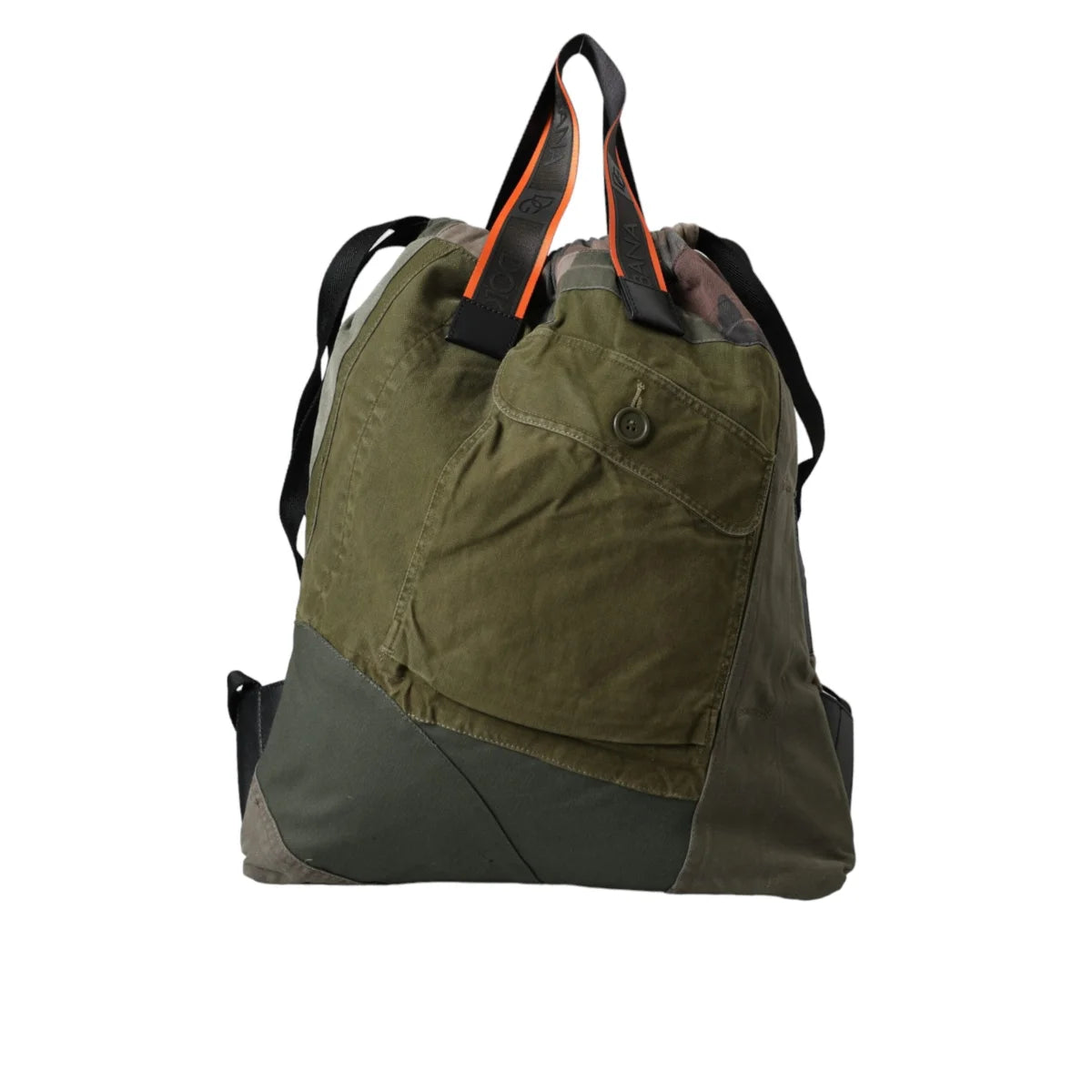 Dolce Gabbana Military Green Backpack Bag with Camouflage Style &