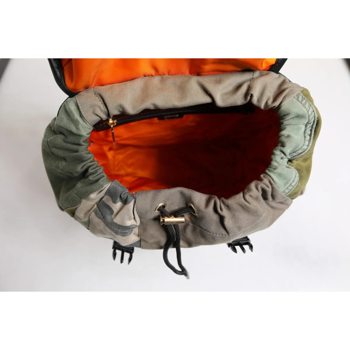 Dolce & Gabbana Military Green Backpack Bag Drawstring Camouflage Style