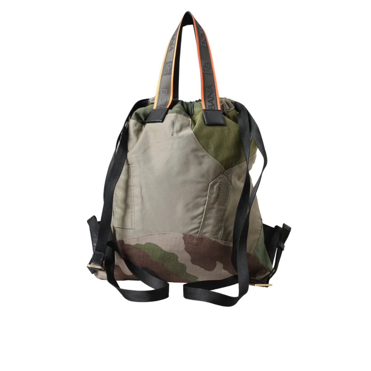 Dolce & Gabbana Military Green Backpack with Drawstring Closure