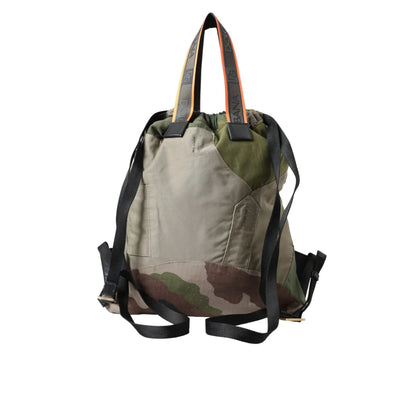 Dolce & Gabbana Military Green Backpack with Drawstring Closure