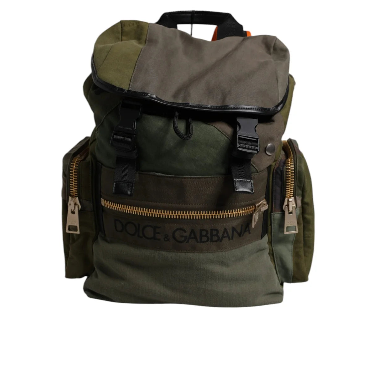 Dolce Gabbana Military Green Backpack with Drawstring Closure &