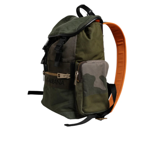 Dolce Gabbana Military Green Backpack with Drawstring Closure &
