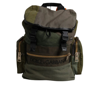 Dolce Gabbana Military Green Backpack with Drawstring Closure &
