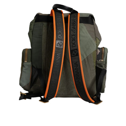 Dolce & Gabbana Military Green Camo Backpack Bag Drawstring Closure
