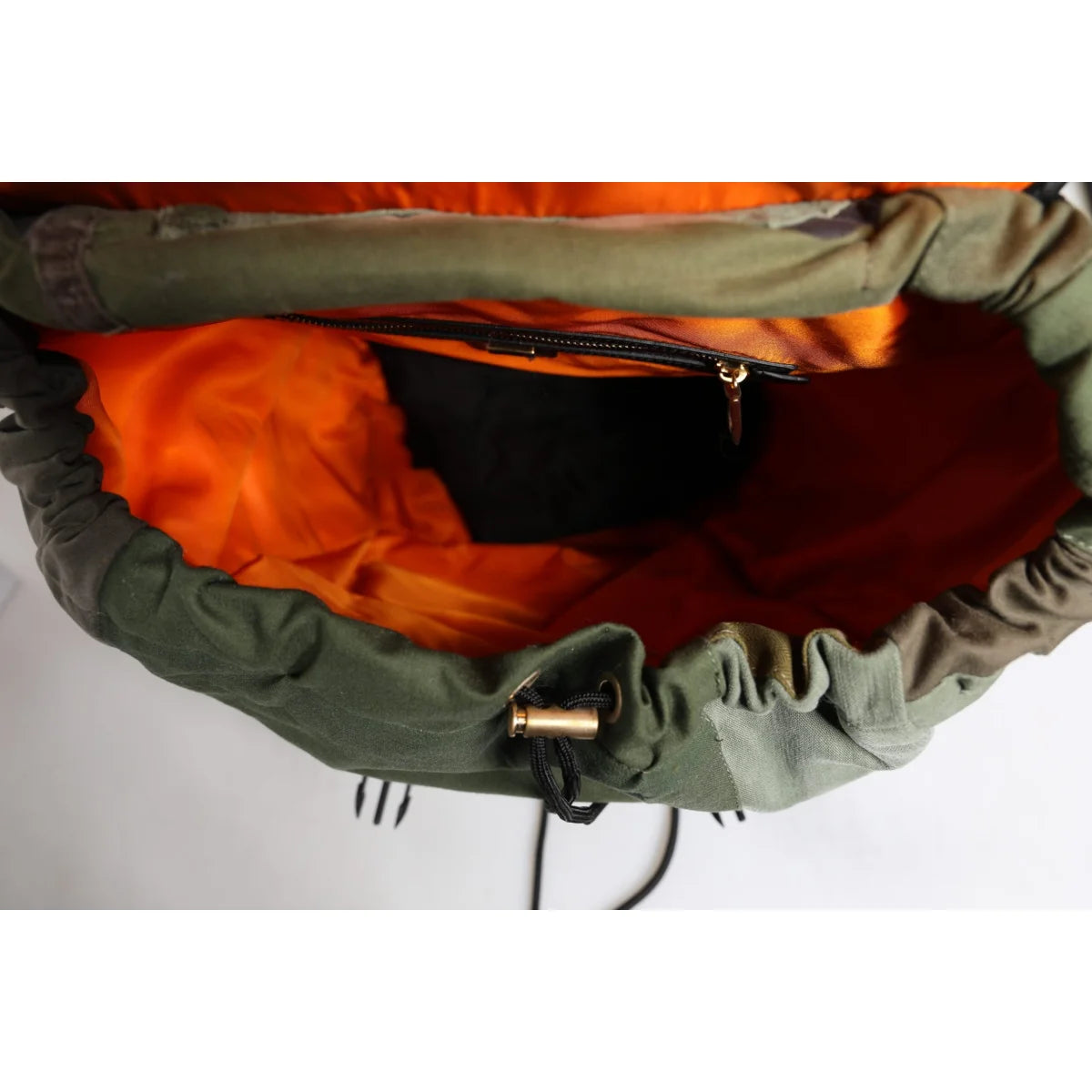 Dolce & Gabbana Military Green Camo Backpack Bag Drawstring Closure