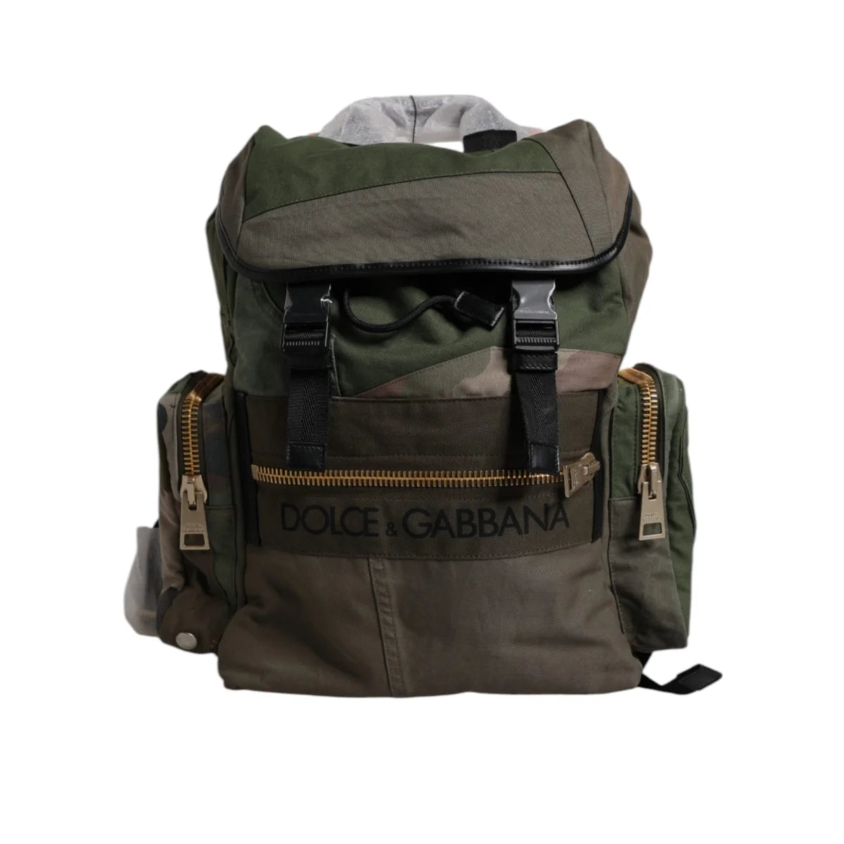 Dolce Gabbana Military Green Camo Backpack with Internal Pockets &