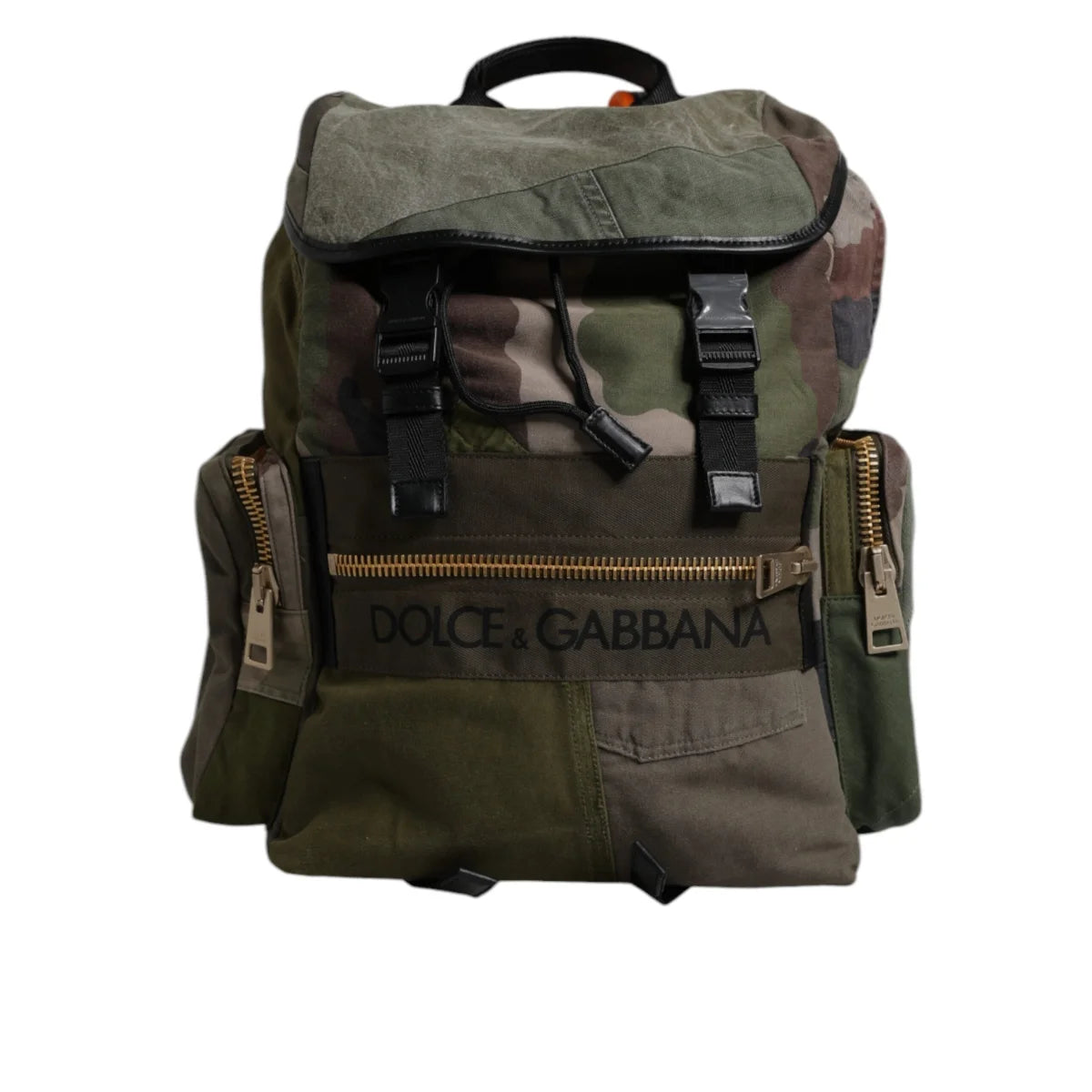 Dolce Gabbana Military Green Camo Backpack with Internal Pockets &