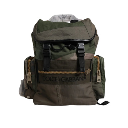 Dolce Gabbana Military Green Camo Backpack with Internal Pockets &