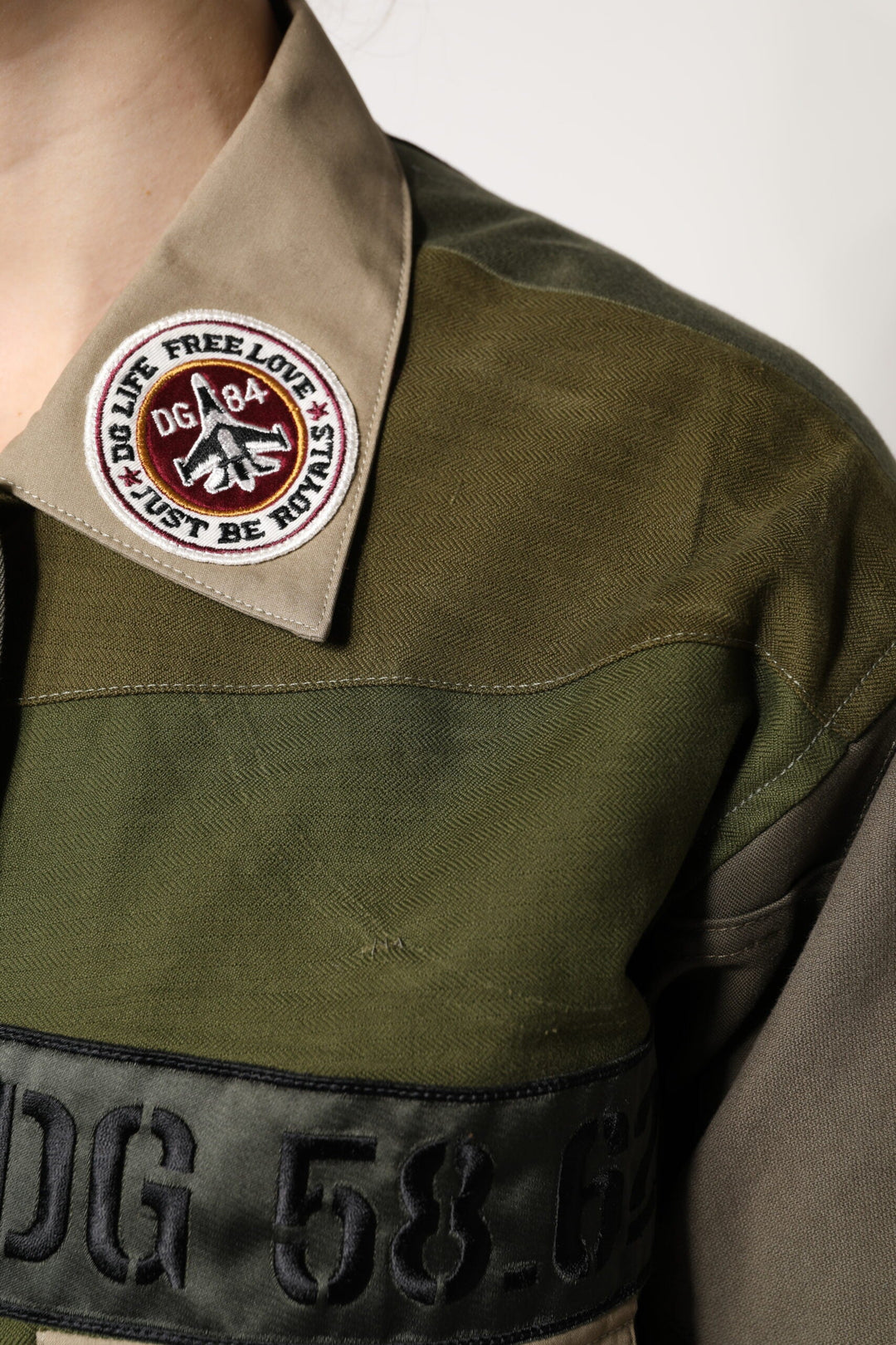 Dolce &amp; Gabbana Coats Jackets - Military Green Cotton Button Down Jacket