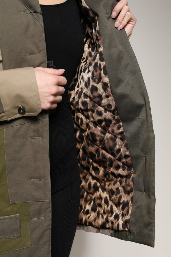Dolce &amp; Gabbana Coats Jackets - Military Green Cotton Button Down Jacket