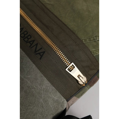 Dolce Gabbana Military Green Drawstring Closure Backpack &