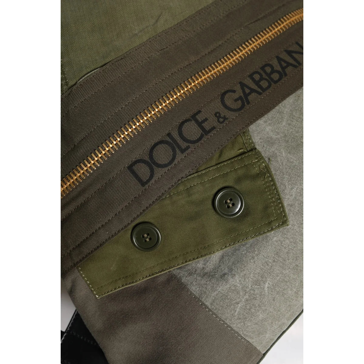 Dolce Gabbana Military Green Drawstring Closure Backpack &