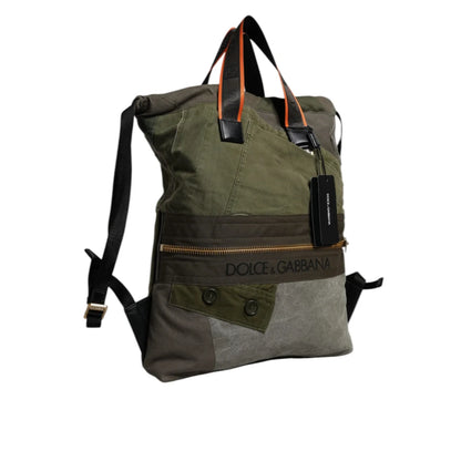 Dolce Gabbana Military Green Drawstring Closure Backpack &