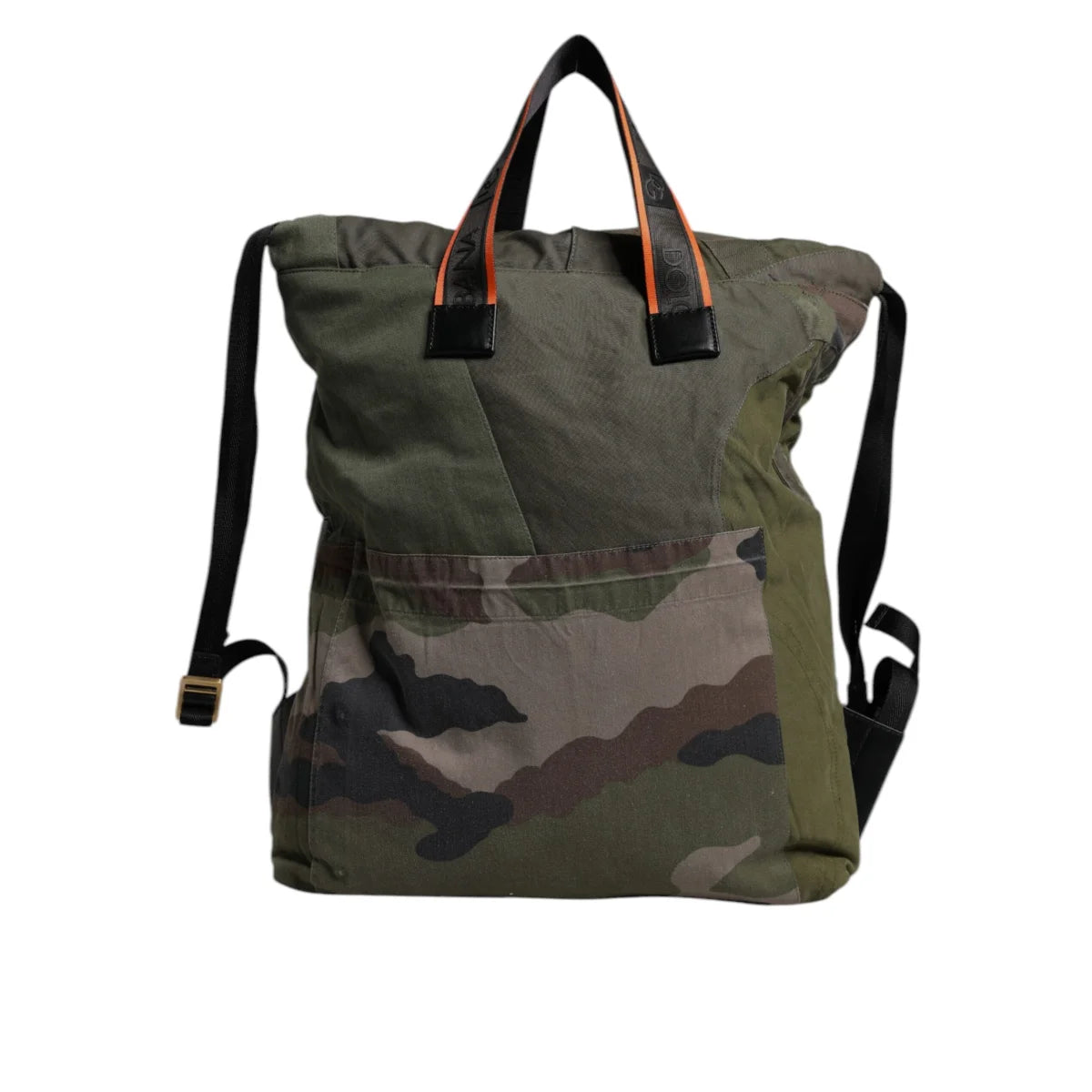 Dolce Gabbana Military Green Drawstring Closure Backpack &