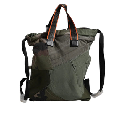 Dolce Gabbana Military Green Drawstring Closure Backpack &