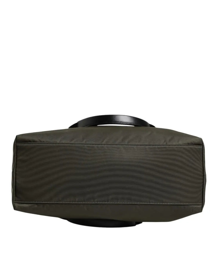 Dolce &amp; Gabbana Military Green Nylon Shoulder Strap Tote Bag