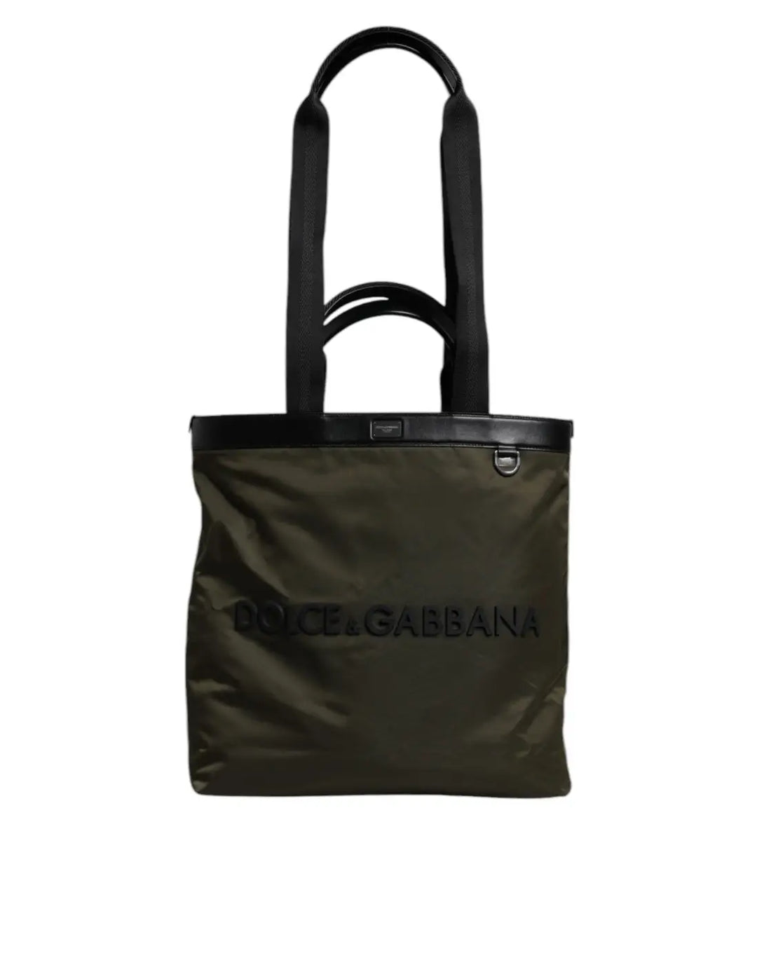 Dolce &amp; Gabbana Military Green Nylon Shoulder Strap Tote Bag