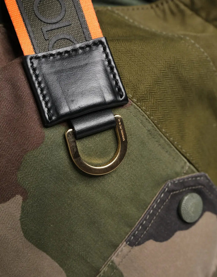 Dolce &amp; Gabbana Military Green Patchwork Rucksack Backpack Borse Men Bag