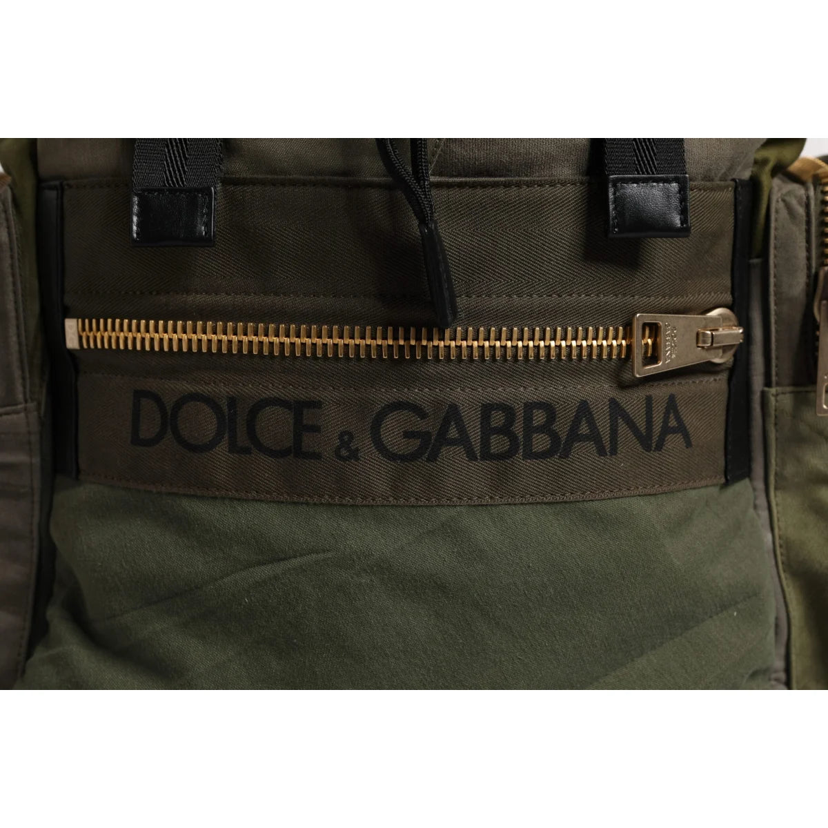 Dolce & Gabbana Military Green Rucksack with Drawstring Closure
