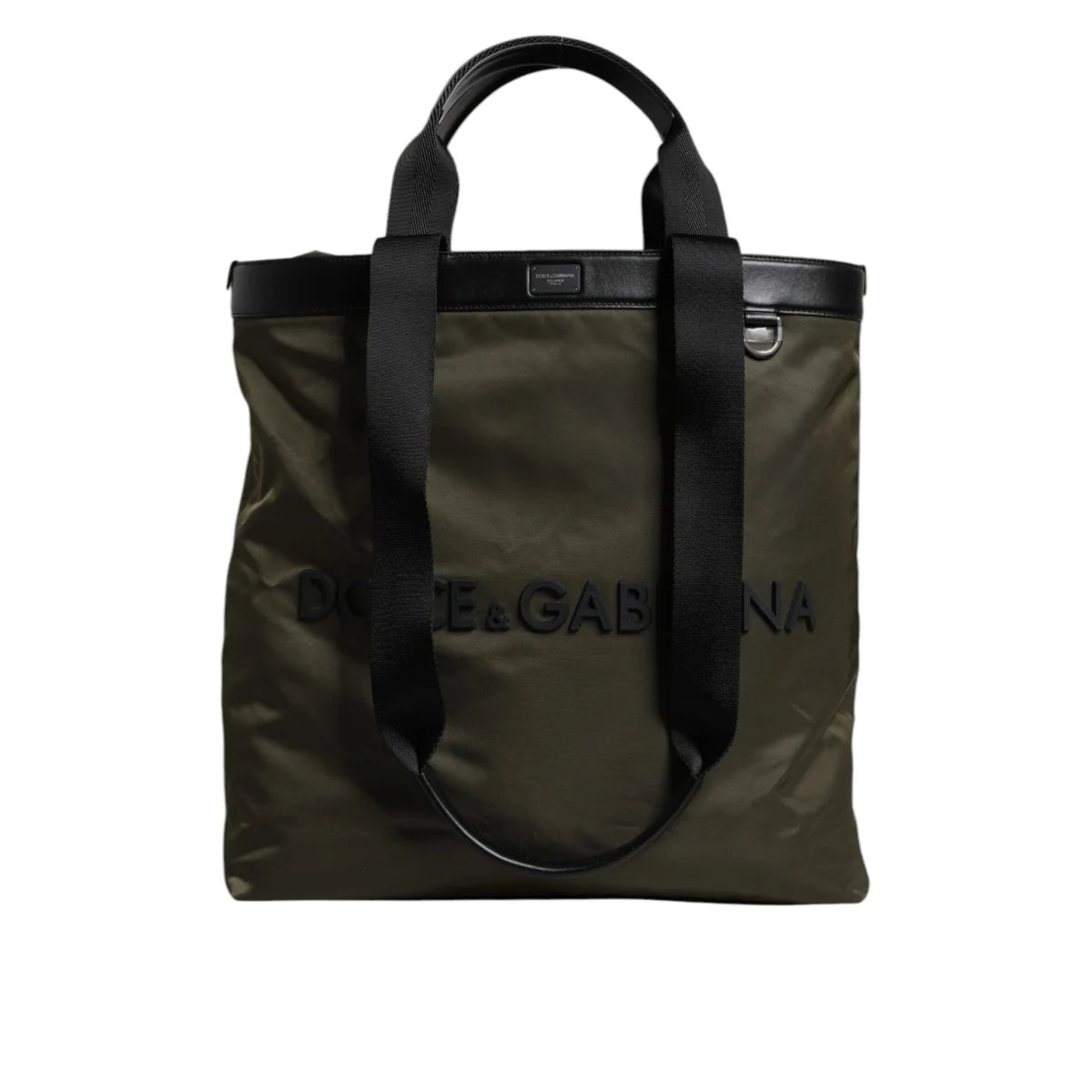 Dolce Gabbana Military Green Tote Bag with Shoulder Strap &