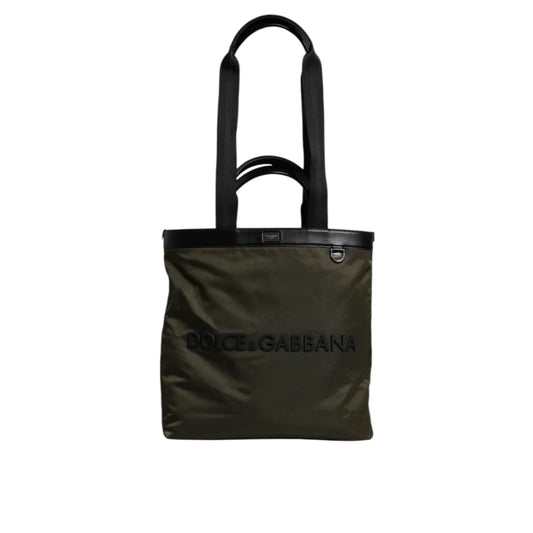 Dolce Gabbana Military Green Tote Bag with Shoulder Strap &