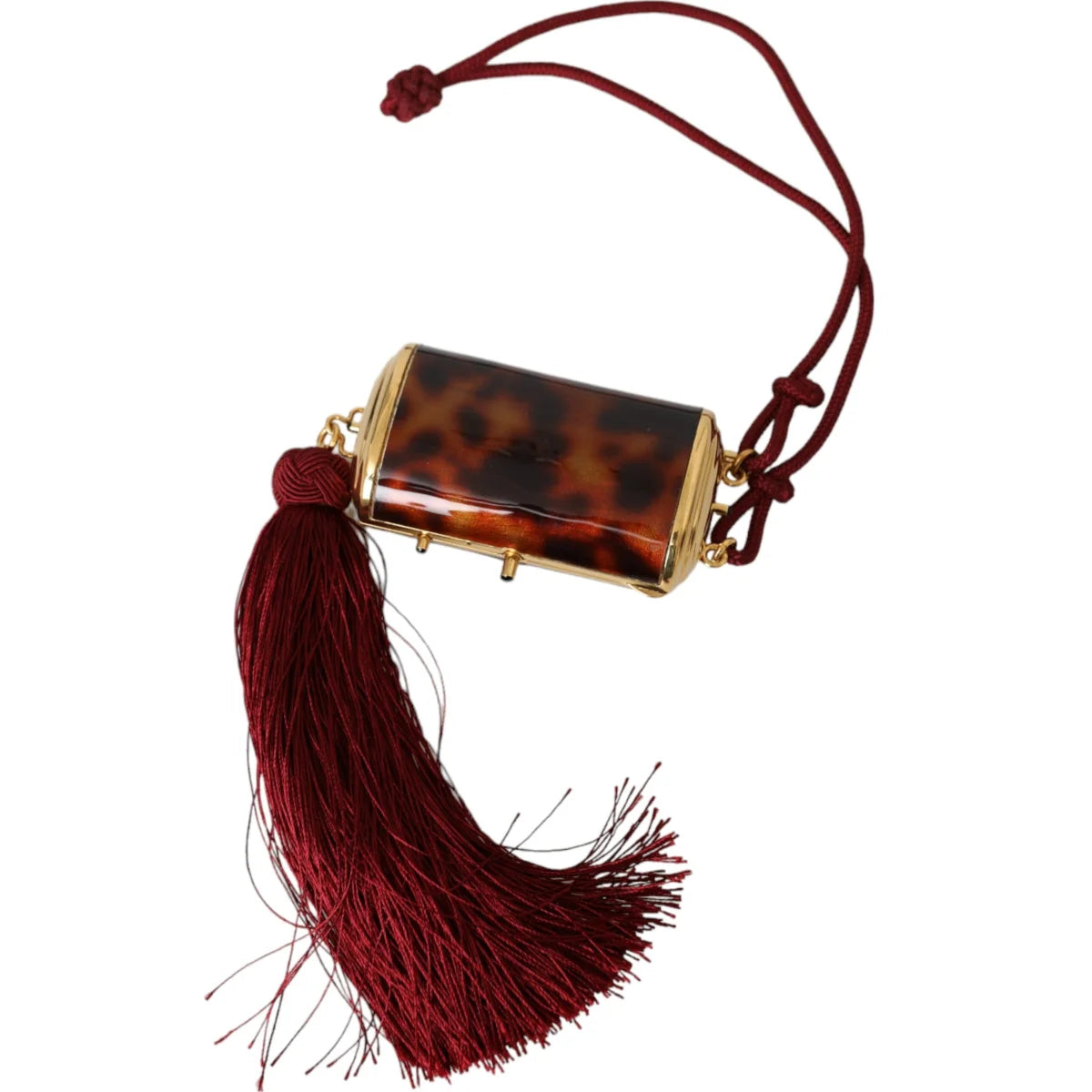 Dolce and Gabbana Mini Mirror Tassel Neck Strap Luxe Accessory &