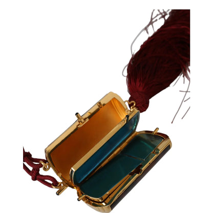 Dolce and Gabbana Mini Mirror Tassel Neck Strap Luxe Accessory &