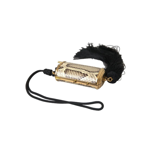 Dolce and Gabbana Mini Mirror Tassel Neck Strap Necklace Glam &