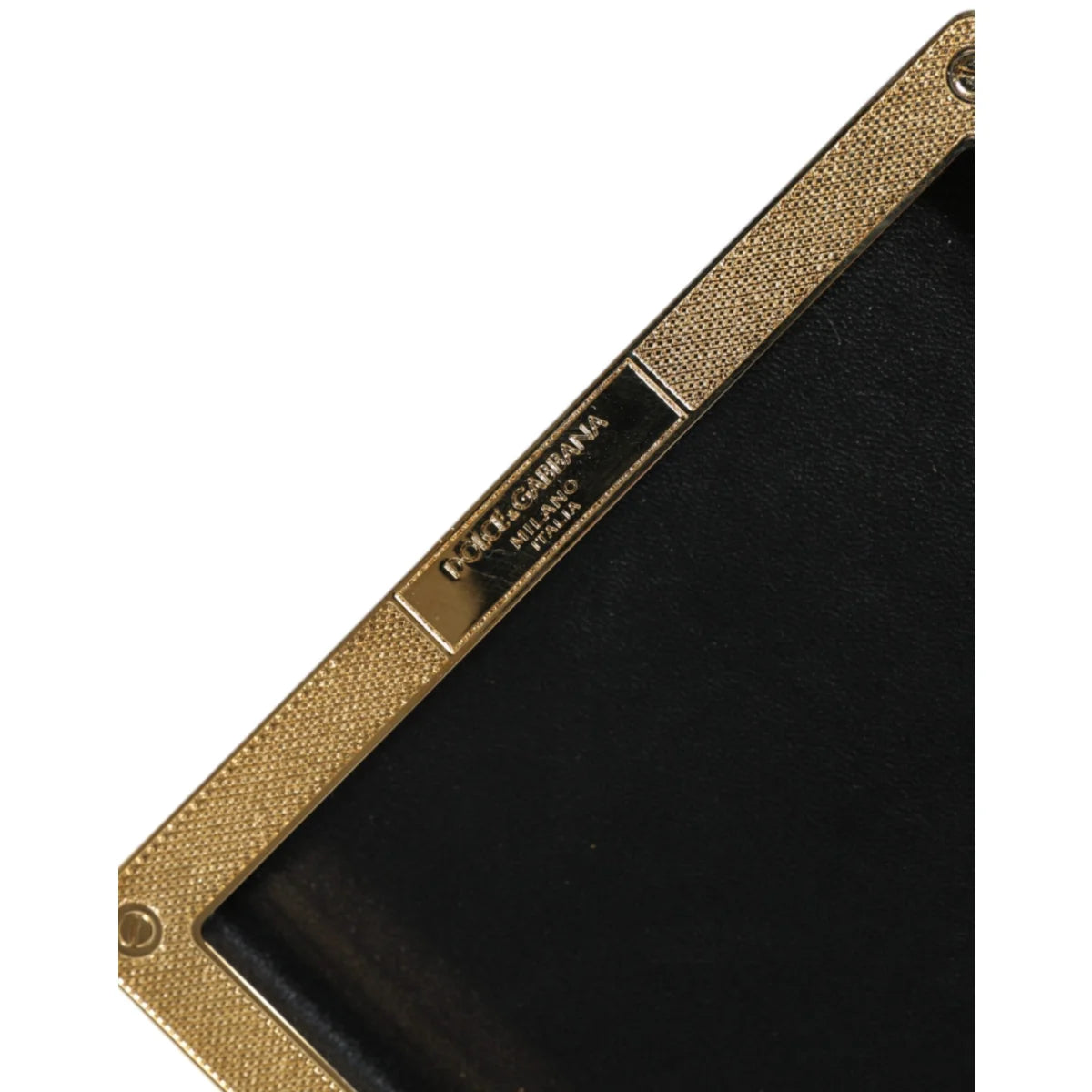 Dolce Gabbana Miniature Clutch Black Leather Purse New with Tags &