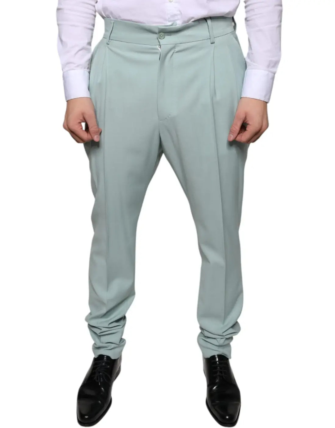 Dolce &amp; Gabbana Mint Green Cotton Dress Pants