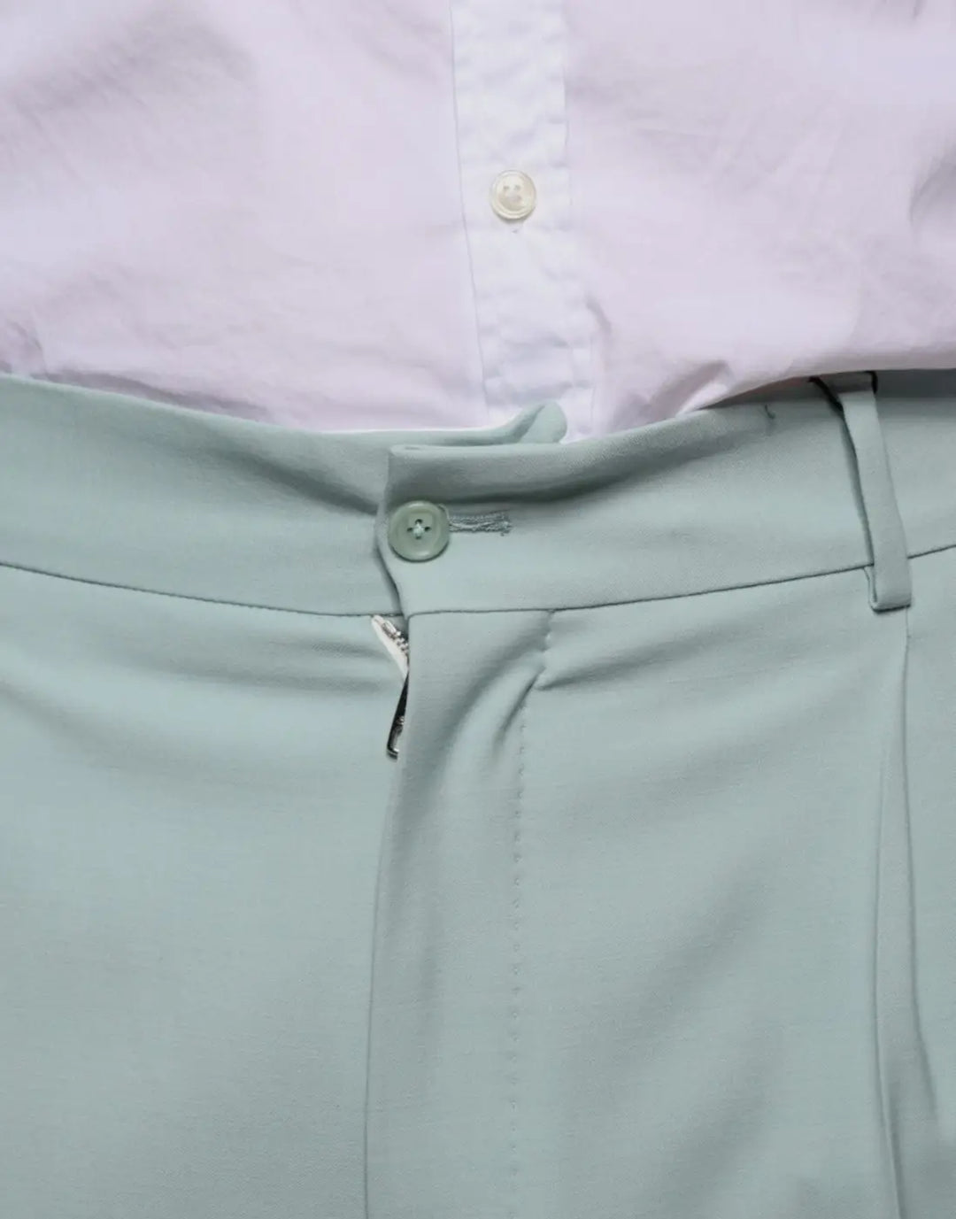 Dolce &amp; Gabbana Mint Green Cotton Dress Pants