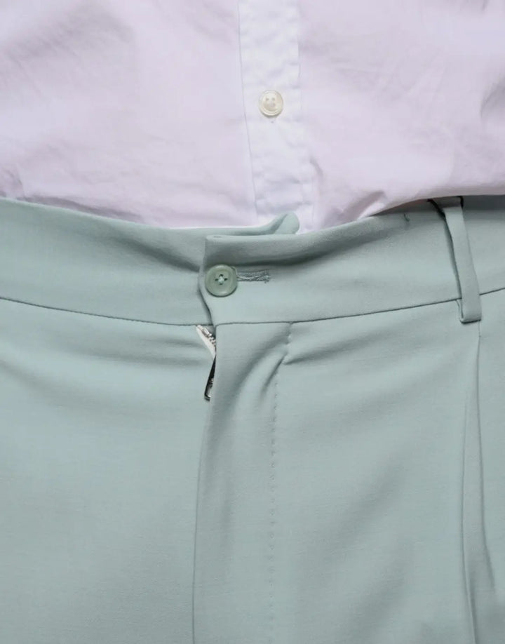 Dolce &amp; Gabbana Mint Green Cotton Dress Pants